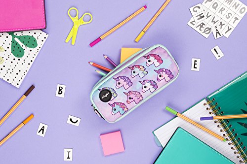 Cute Lilac & Mint Green Pencil Case For Girls 