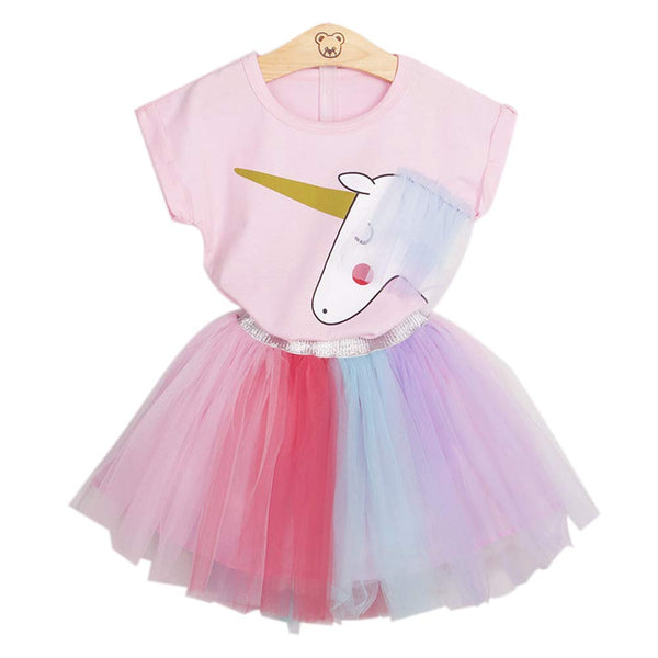 Baby Girls Unicorn Dress / Tutu Skirts Pink