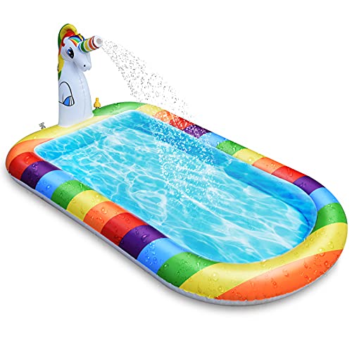 Giant Inflatable Unicorn Paddling Pool | Pool Float | 65 x 40 x 7 Inch 