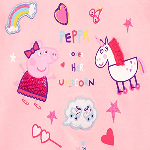 Peppa Pig Girls Unicorn Long Sleeve Top Pink Age 3 to 4 Years
