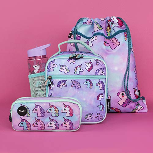 Girls Unicorn School Bag Set Lilac