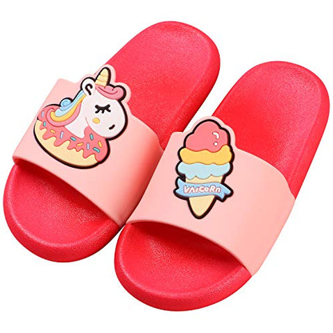 Kids Unicorn Pool Sliders | Anti-Slip Pool Shoes For Girls | Pink 