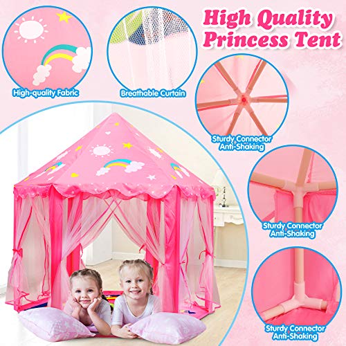 Pink Unicorn Princess Play Tent For Girls 