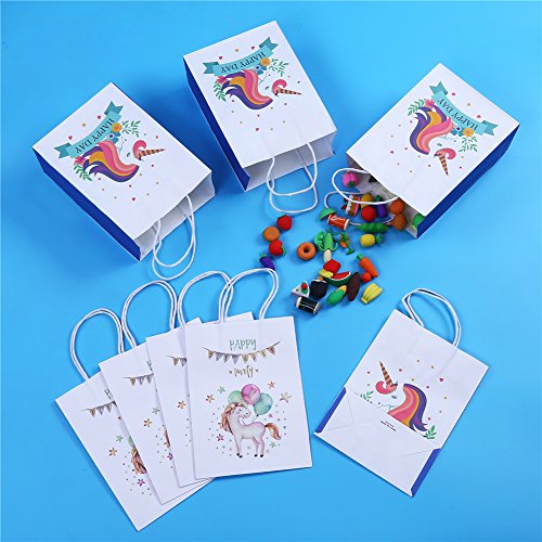 12 Pack Unicorn Party Bags Paper
