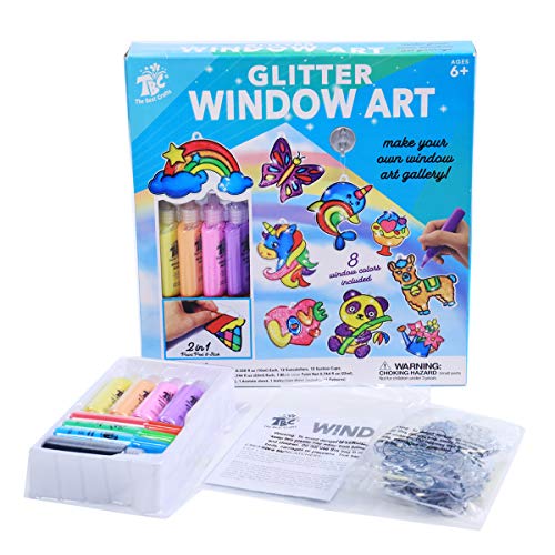 Suncatcher For Kids Glitter Window Art Unicorn Design 