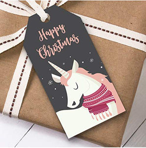 Modern Unicorn Christmas Gift Tags | 12 Pack