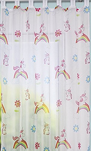 Unicorn, Rainbow, Flower Kids Curtain Bedroom, Nursery