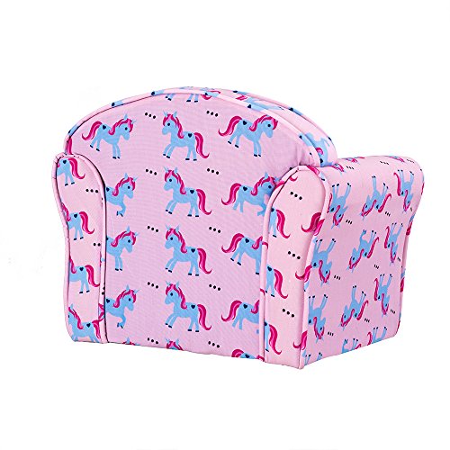Upholstered Unicorn Armchair - Bedroom Playroom Seating Chair (Unicorn)