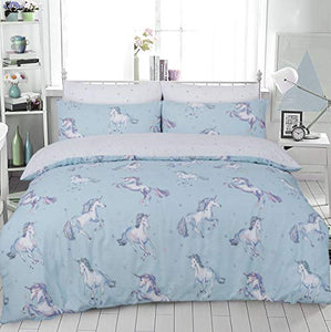 Unicorn Design | Sleepdown Duvet Cover Set | Queen Sized 