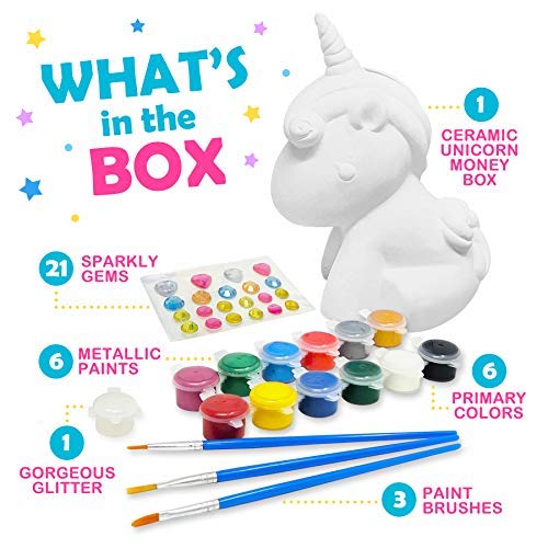 Decorate And Paint Your Own Unicorn Money Box | Birthday Gift Idea