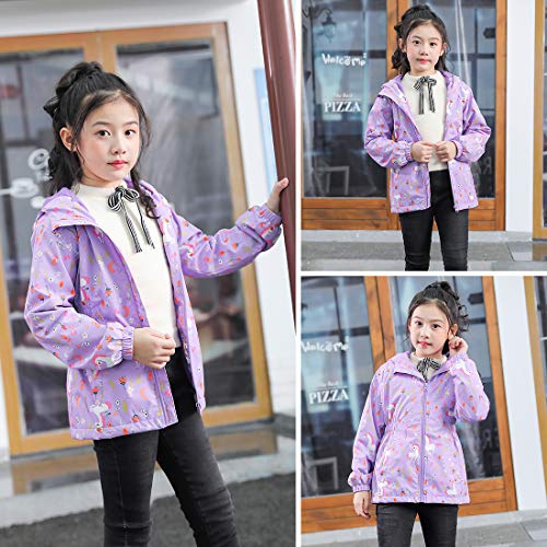 Girls Unicorn Rain Coat | Rain Jacket | Purple