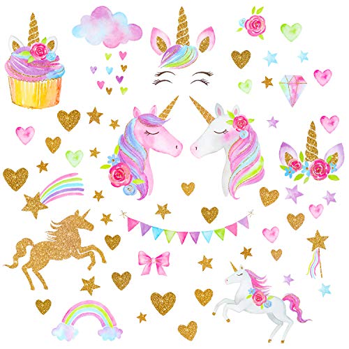 Unicorn Wall Stickers for Girls & Boys Bedroom | Multi Coloured 