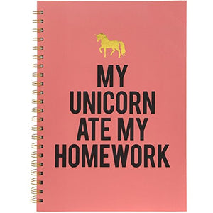 My Unicorn ate my Homework - A4 Spiral hard cover notebook