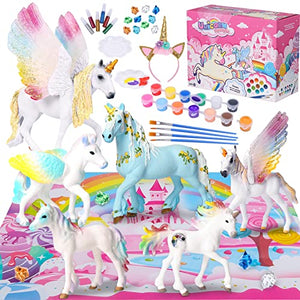 Unicorn Painting Kit | Unicorn Figurines | Crafts & Art Supplies | Gift Idea 