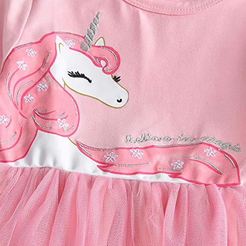 Unicorn Pink Tulle Long Sleeved Dress