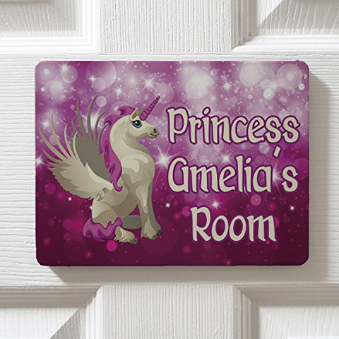 Personalised Pink Unicorn Children's Bedroom Name Sign