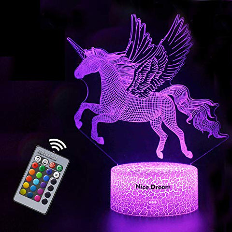 Unicorn Kids Night Light | Colour Changing | Bedside Lamp