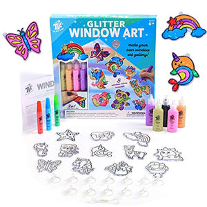 Glitter Window Art For Kids | Suncatchers | Assorted Designs Inc. Unicorns 