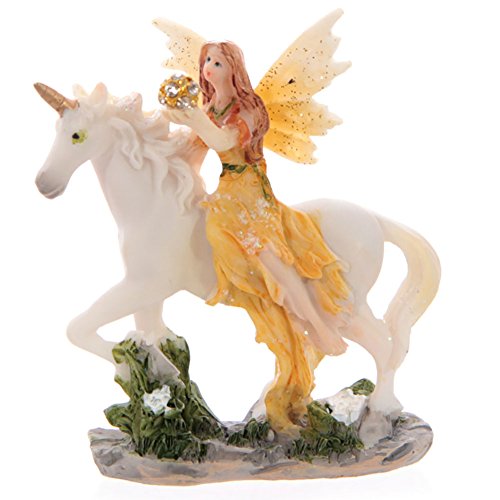 Beautiful Unicorn With Fairy Figurine 