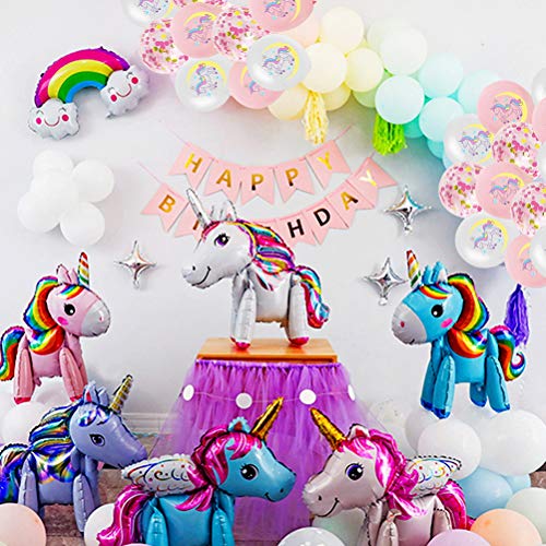 Pastel Coloured Unicorn Confetti Balloons 