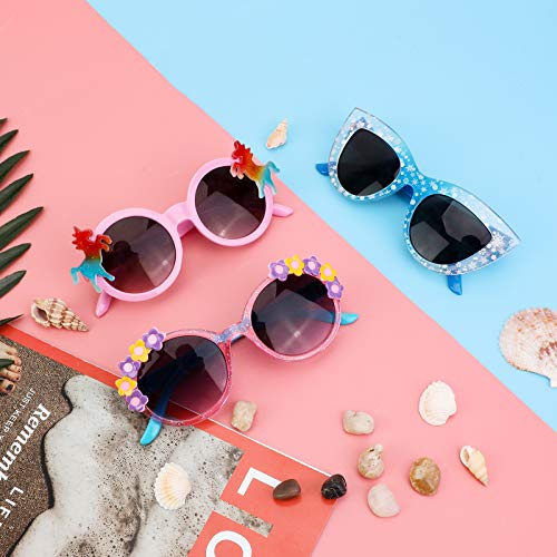 3 Pack Of Kids Sunglasses | Unicorn, Snowflake, Flower Design 