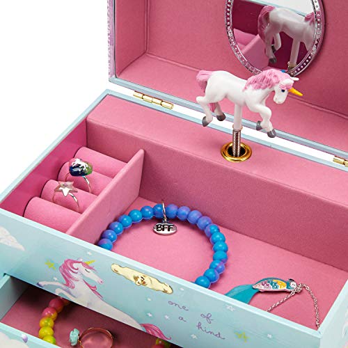 Spinning musical unicorn jewellery box 