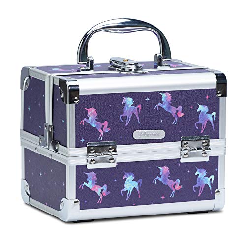 Girls Unicorn Mirrored Cosmetic Case | Jewellery Organiser | Lockable | 19.5x15x16cm