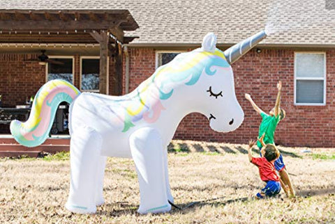 Unicorn Garden Sprinkler | Giant 6 Feet Tall | Magical Kids Outdoor Water