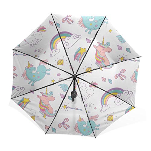 Unicorn Patterned Umbrella For Women & Kids 