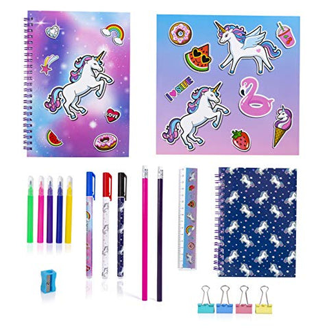 Unicorn Stationery Set - Stationery Set for Girls - School Supplies for Kids