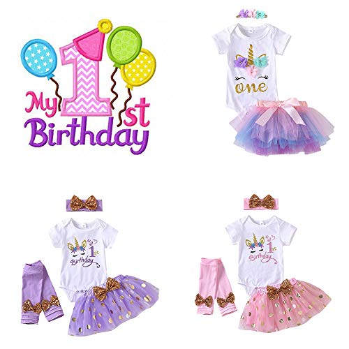 1st Unicorn Birthday Outfit Pink, Lilac