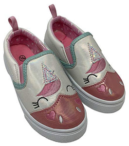 Unicorn slip on shoe girls pink