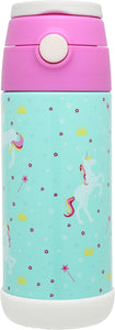 Vacuum Insulated Water Bottle with Straw (Unicorn) Girl