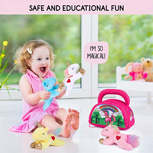 4 Unicorn Plush Soft Toys 
