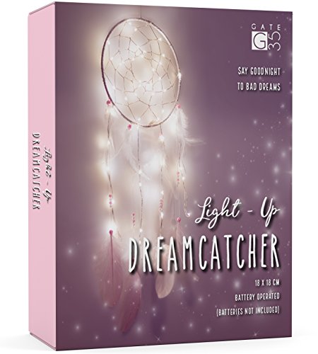 Light Up Unicorn Dream Catcher Girls Bedroom Decoration - Pink and White Hanging