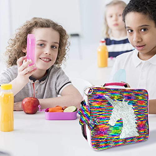 Kids Unicorn Sequined Lunchbox 