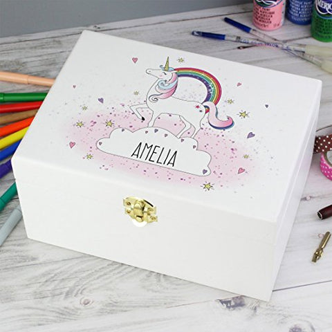Personalised Unicorn Keepsake Box Newborn Gift