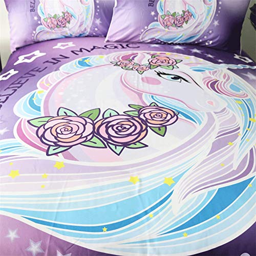 Beautiful Unicorn Design Bedding Set | Duvet Cover | Queen Size