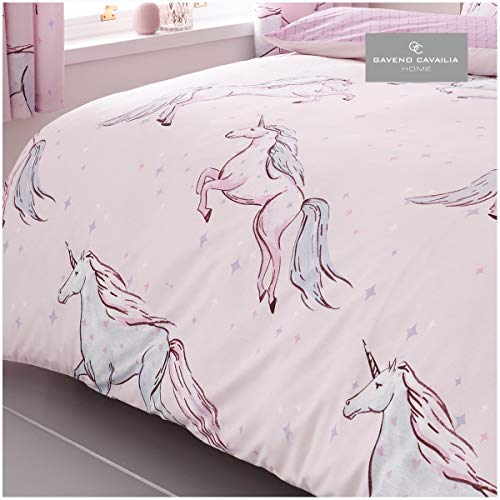 Unicorn & Stars Pink Duvet Cover