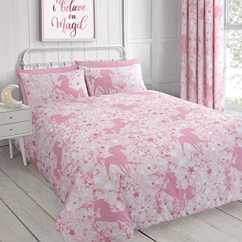Pretty In Pink Unicorn Double Duvet Cover 