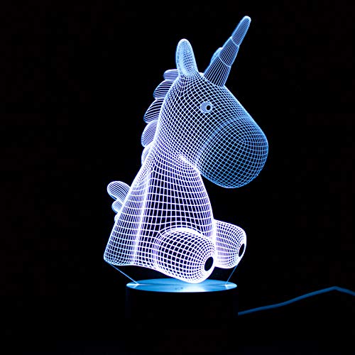Unicorn Night Light 3D Optical Illusion