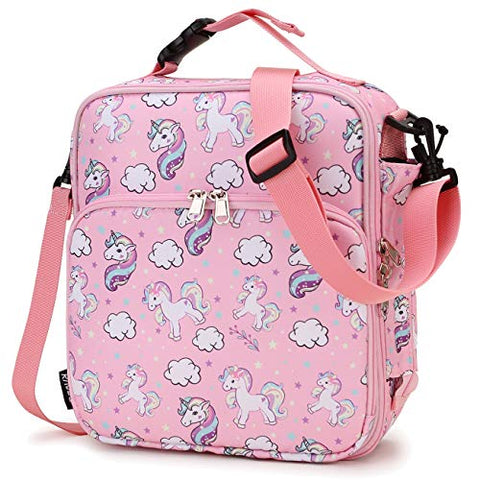 Cute Unicorn Lunch Bag | Box | Reusable| Insulated | Pink
