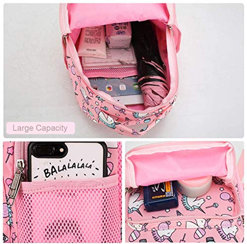 Cute Unicorn Backpack For Girls | Pink