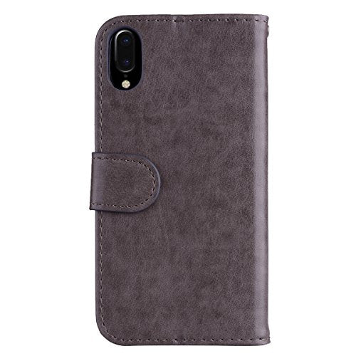 TOUCASA iPhone X case, PU Leather Wallet with Oil Painting Surface Colorful Bling Unicorn for iPhone X-Gray