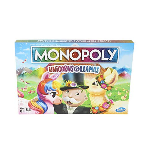 Monopoly Unicorns vs. Llamas Board Game | Ages 8+ | Gift Idea