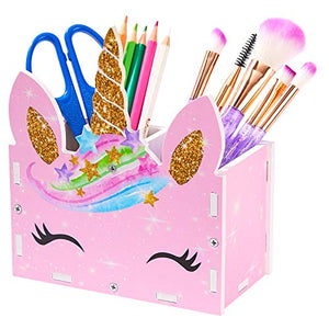 Unicorn Pencil Pen Pot Holder | Desk Tidy Organiser | Pink