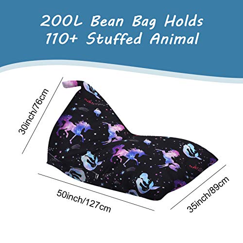 Black, Purple & Pink Unicorn Bean Bag Cover 