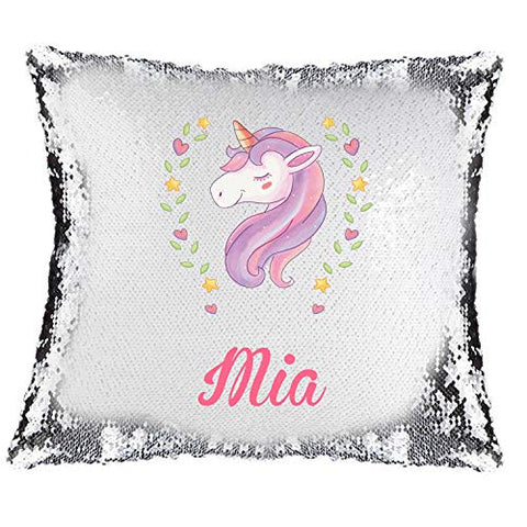 Beautiful Sequined Unicorn Cushion Cover - 40 x 40 cm