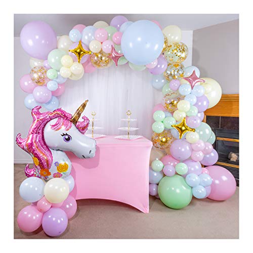 Balloon arch pastels  Birthday decorations, Birthday parties, Party  decorations