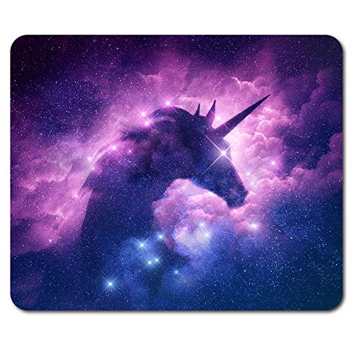Unicorn Sky Space Stars Purple Pink Mouse Mat Pad - Art Magical Gift Computer